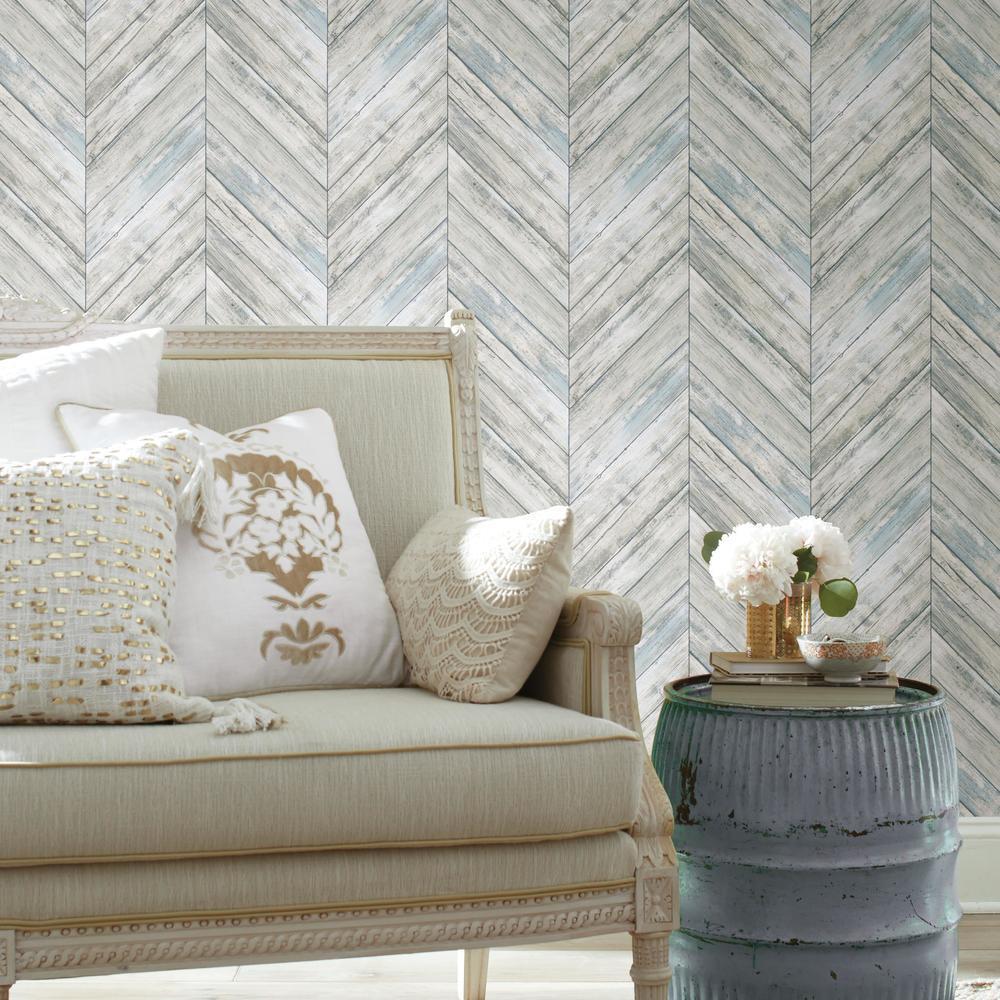 herringbone-wood-boards-peel-and-stick-wallpaper-blue-york-wallcoverings-rmk11454wp