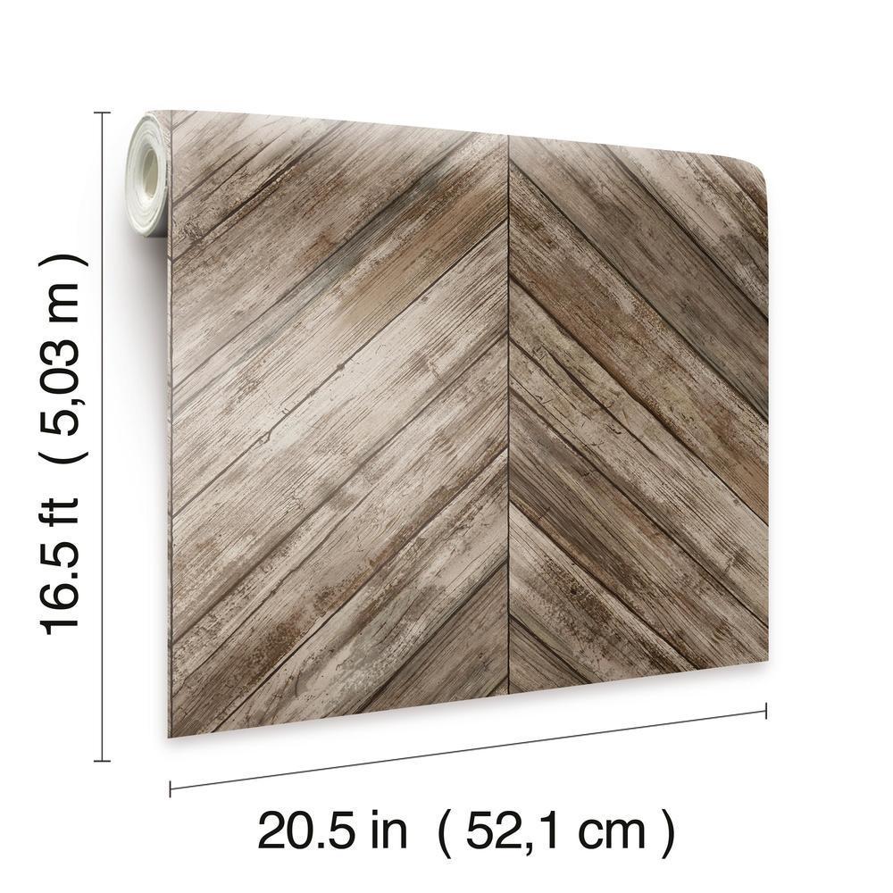 herringbone-wood-boards-peel-and-stick-wallpaper-brown-york-wallcoverings-rmk11455wp