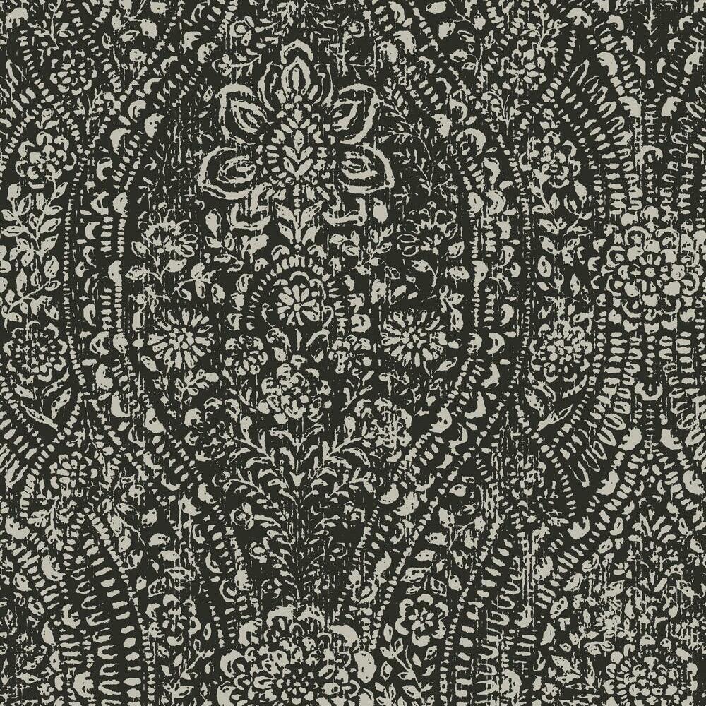 Ornate Ogee Peel and Stick Wallpaper - Black - York Wallcoverings - RMK11570WP