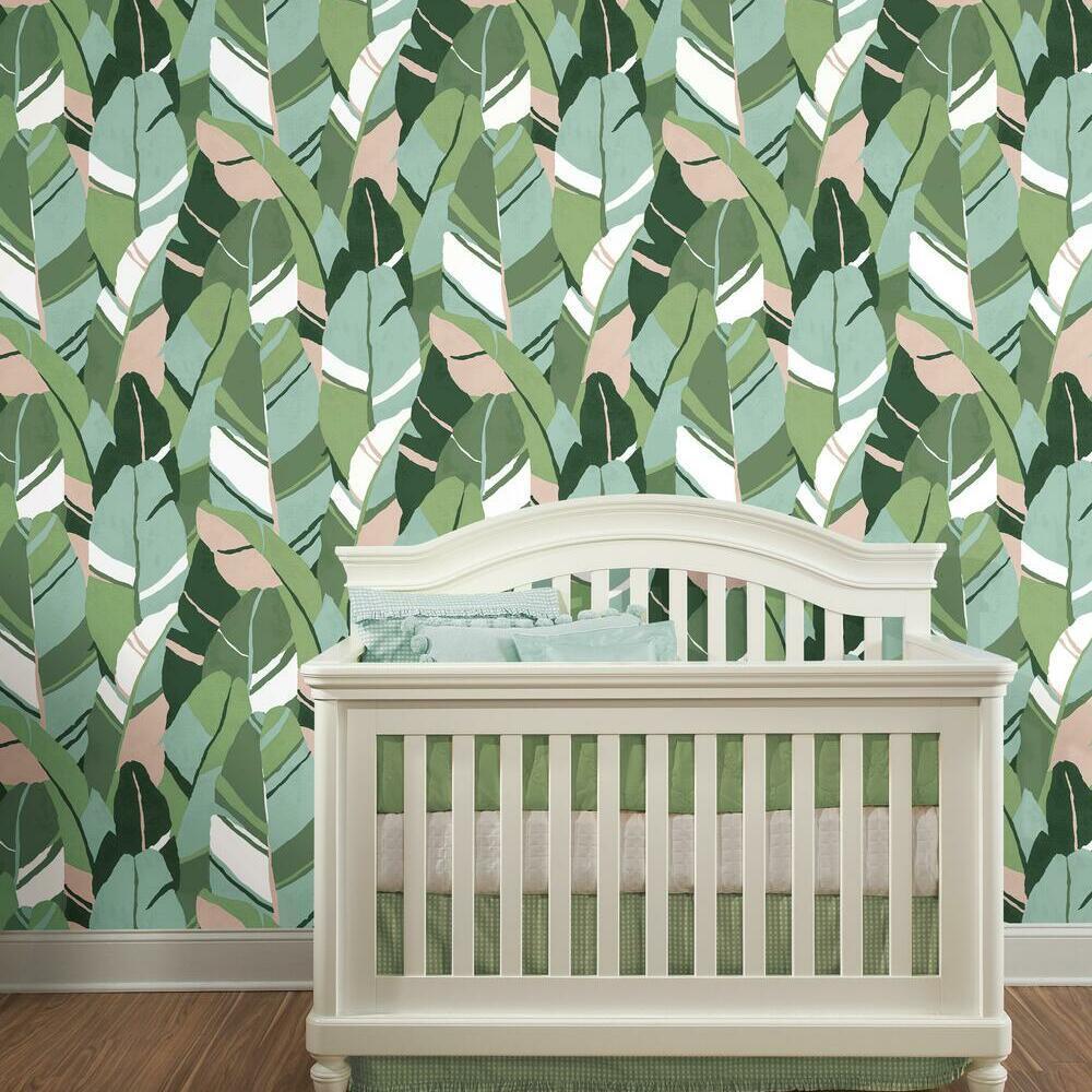 hearts-of-palm-peel-and-stick-wallpaper-turquoise-york-wallcoverings-rmk11574rl