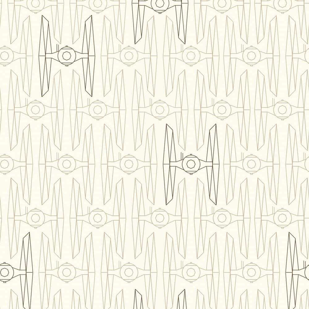Star Wars Tie Fighter Peel and Stick Wallpaper - Taupe - York Wallcoverings - RMK11782RL
