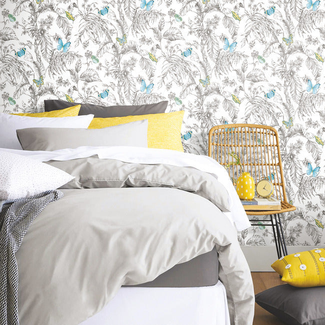 butterfly-sketch-peel-and-stick-wallpaper-yellow-york-wallcoverings-rmk11823wp