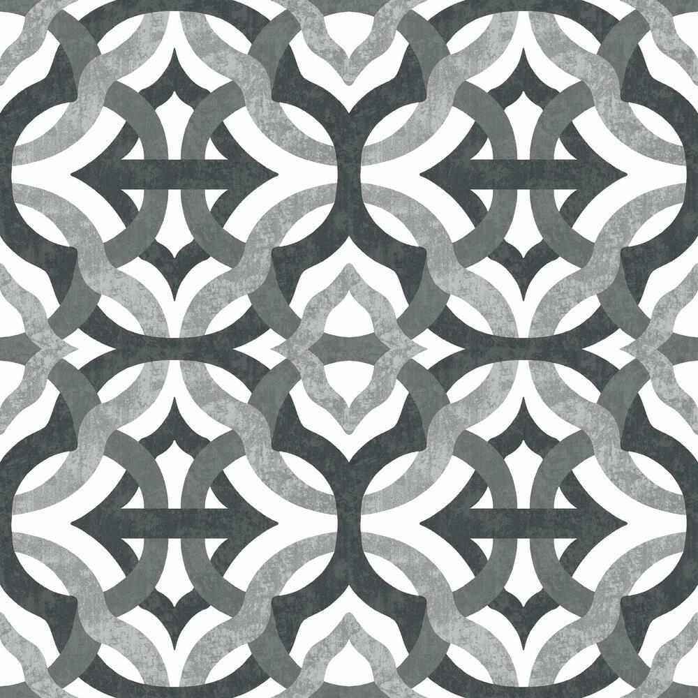 Waverly Tipton Peel and Stick Wallpaper - Grey - York Wallcoverings - RMK11867RL