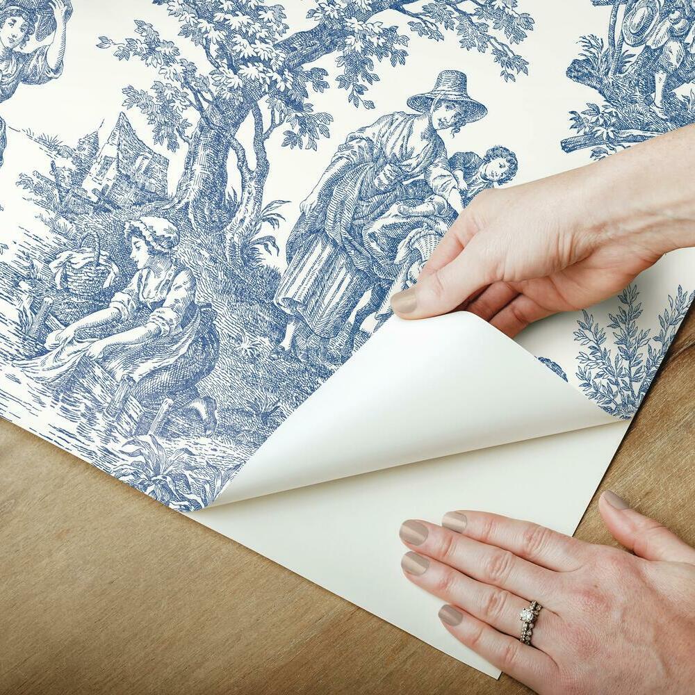 waverly-country-life-toile-peel-and-stick-wallpaper-blue-york-wallcoverings-rmk11868wp