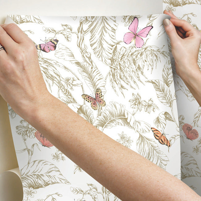 butterfly-sketch-peel-and-stick-wallpaper-pink-york-wallcoverings-rmk11911wp