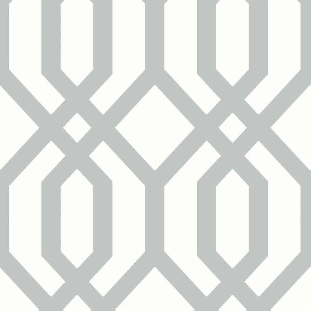 Gazebo Lattice Peel and Stick Wallpaper - Grey - York Wallcoverings - RMK12013WP