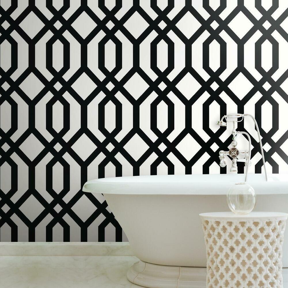 gazebo-lattice-peel-and-stick-wallpaper-black-york-wallcoverings-rmk12014wp