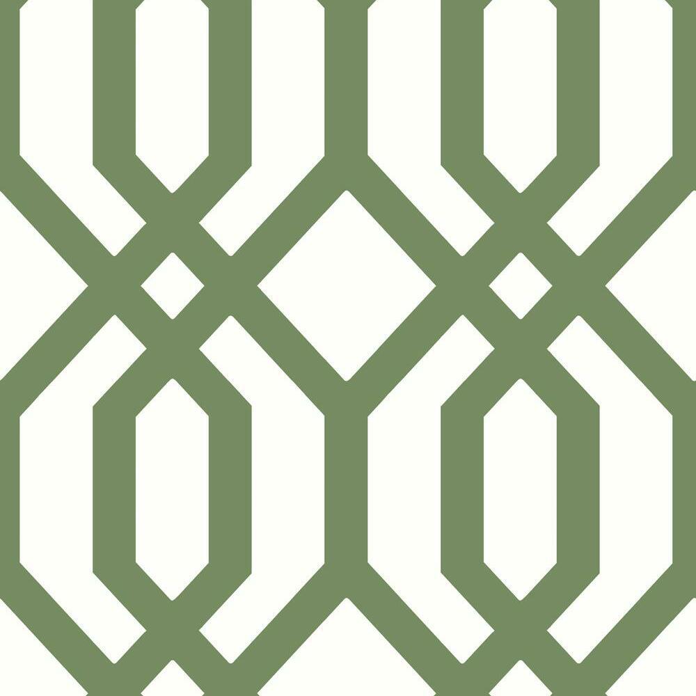 Gazebo Lattice Peel and Stick Wallpaper - Green - York Wallcoverings - RMK12016WP