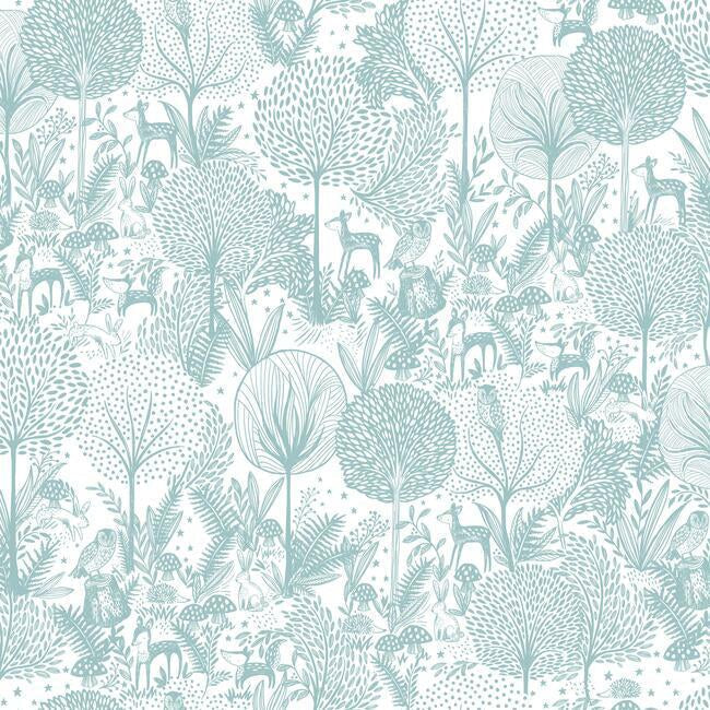 forest-friends-peel-stick-wallpaper-teal-york-wallcoverings-rmk12074rl