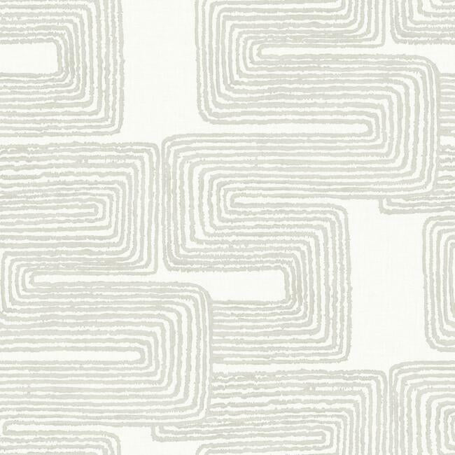 Nikki Chu Zulu Signature Peel & Stick Wallpaper - White - York Wallcoverings - RMK12214PL