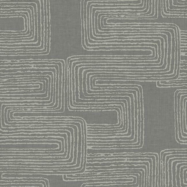 Nikki Chu Zulu Signature Peel & Stick Wallpaper - Grey - York Wallcoverings - RMK12215PL