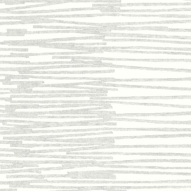 Nikki Chu Burundi Thatch Peel & Stick Wallpaper - White - York Wallcoverings - RMK12220PL