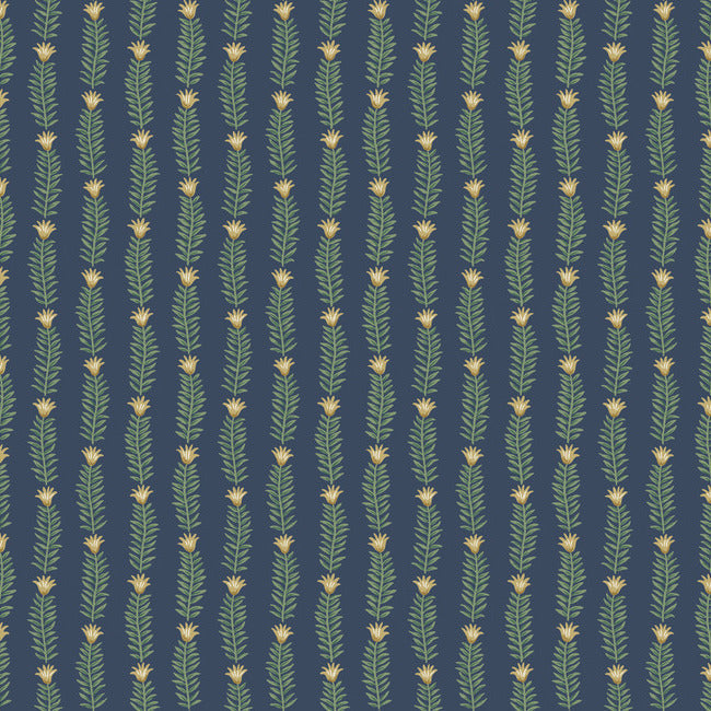 Eden Wallpaper - Navy - York Wallcoverings - RP7342