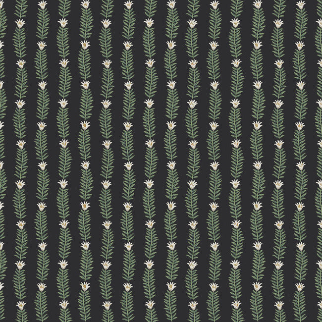 Eden Wallpaper - Black - York Wallcoverings - RP7344