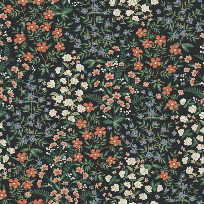 Wildwood Garden Wallpaper - Black - York Wallcoverings - RP7378