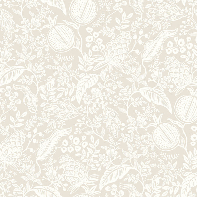 Pomegranate Wallpaper - Beige & White - York Wallcoverings - RP7388