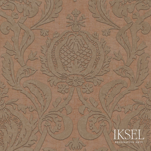 POMEGRANATE-DAMASK-MOKA-TAUPE-SCHUMACHER-RW402CR48