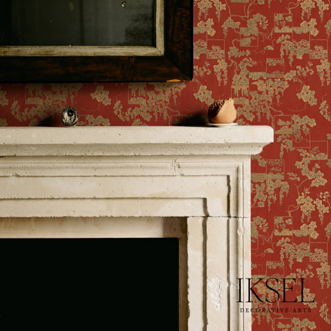 JAPANESE-HOKKAIDO-BURGUNDY-GOLD-SCHUMACHER-RW603CR39-255