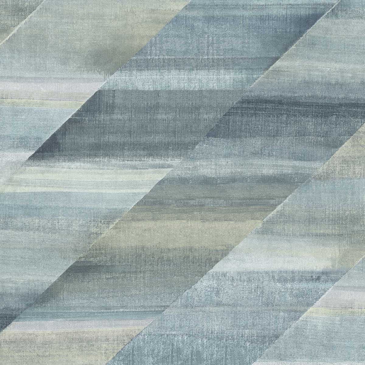 Seabrook Designs RY30304 Boho Rhapsody Rainbow Diagonals  Wallpaper Steel Blue and Stone