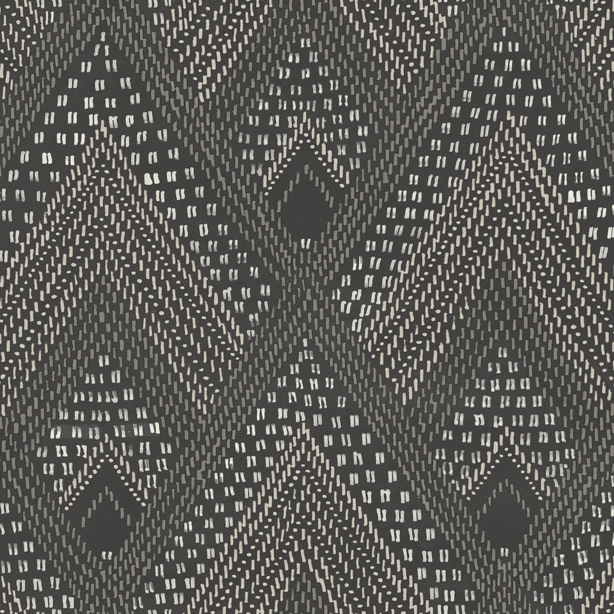 Seabrook Designs RY30500 Boho Rhapsody Panama Boho Diamonds  Wallpaper Black Sands and Charcoal