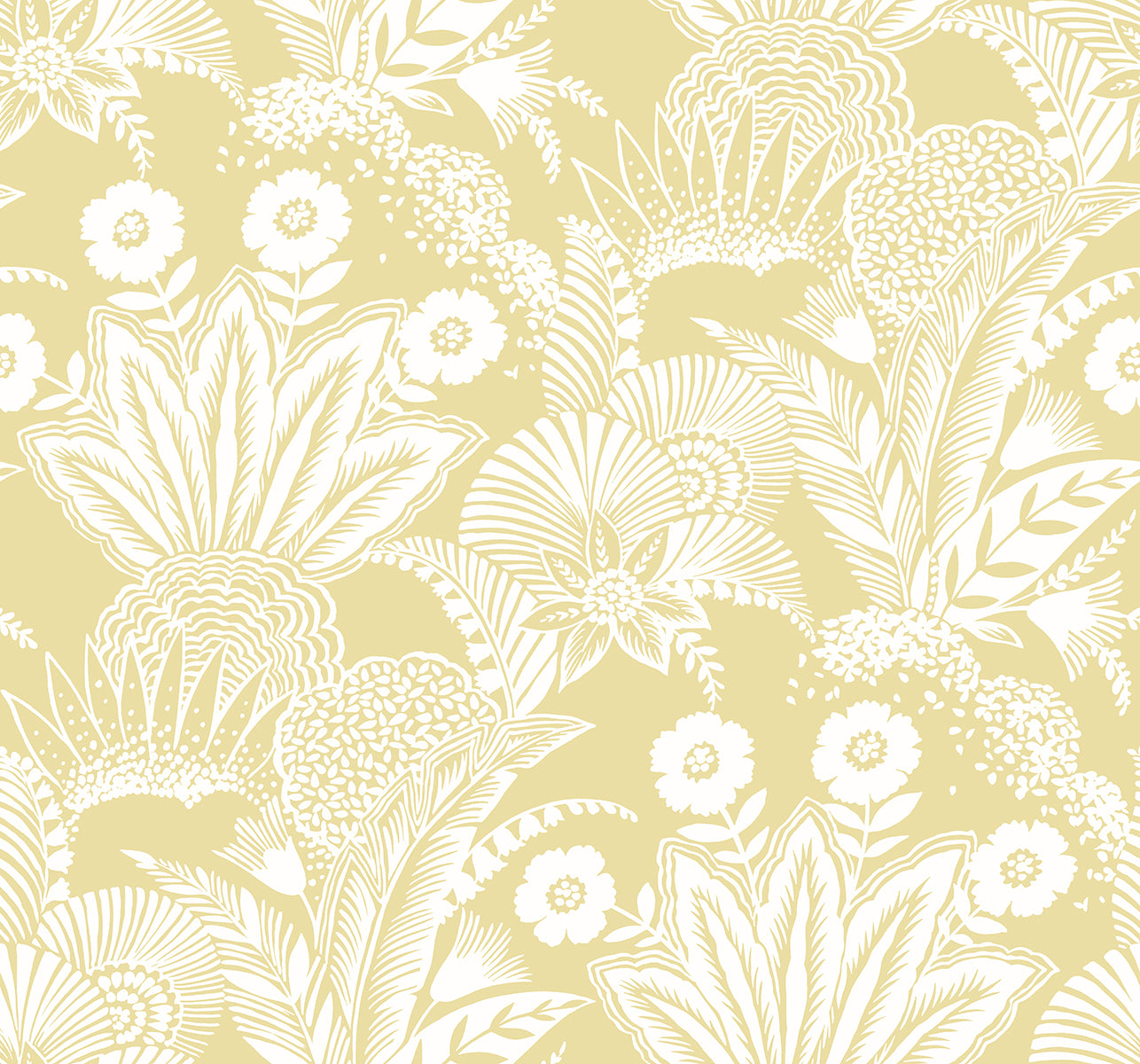 Seabrook Designs SC20103 Summer House Suvi Palm Grove  Wallpaper Butter