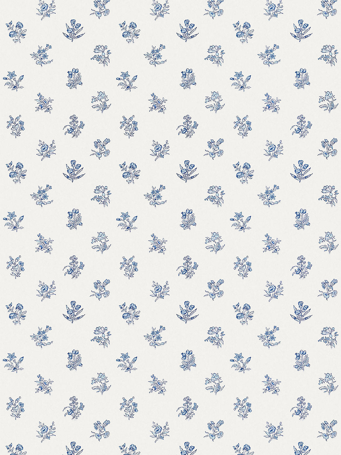 Summer Flora Wallcovering - Misty Blueberry