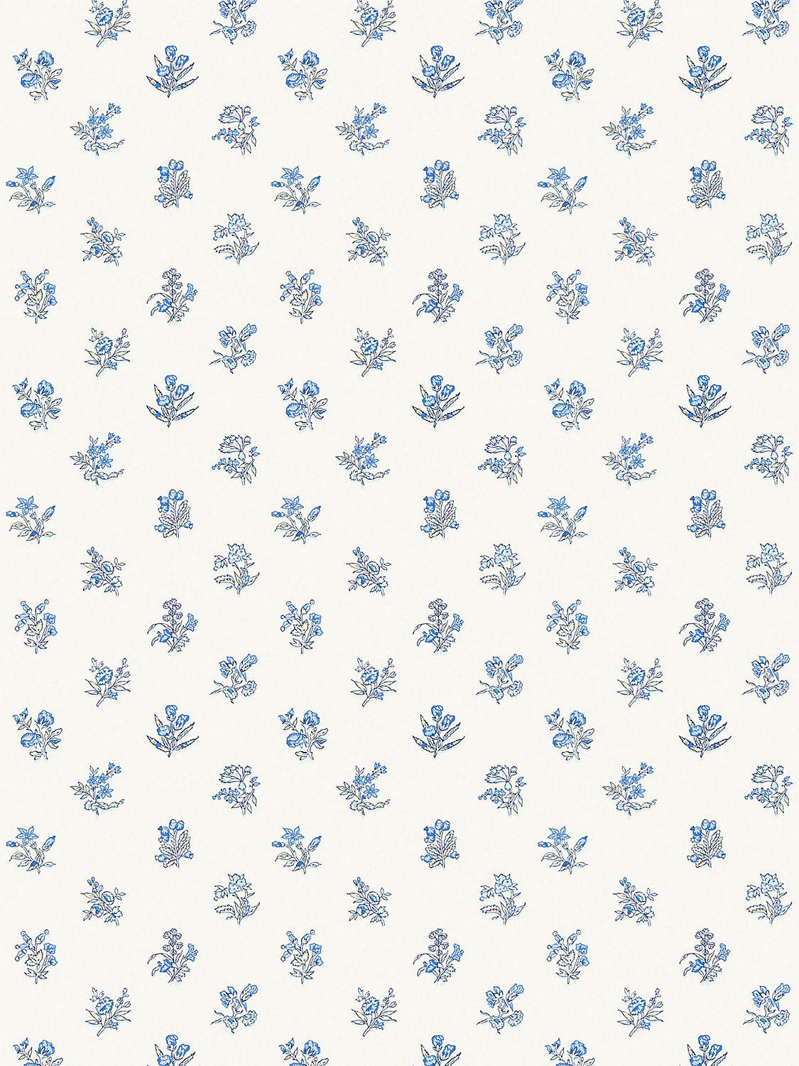 Summer Flora Wallcovering - Aqua Bluejay