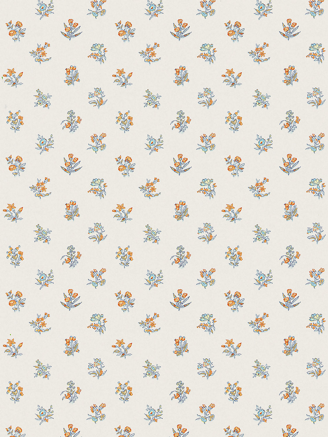 Summer Flora Wallcovering - Tangerine Sky