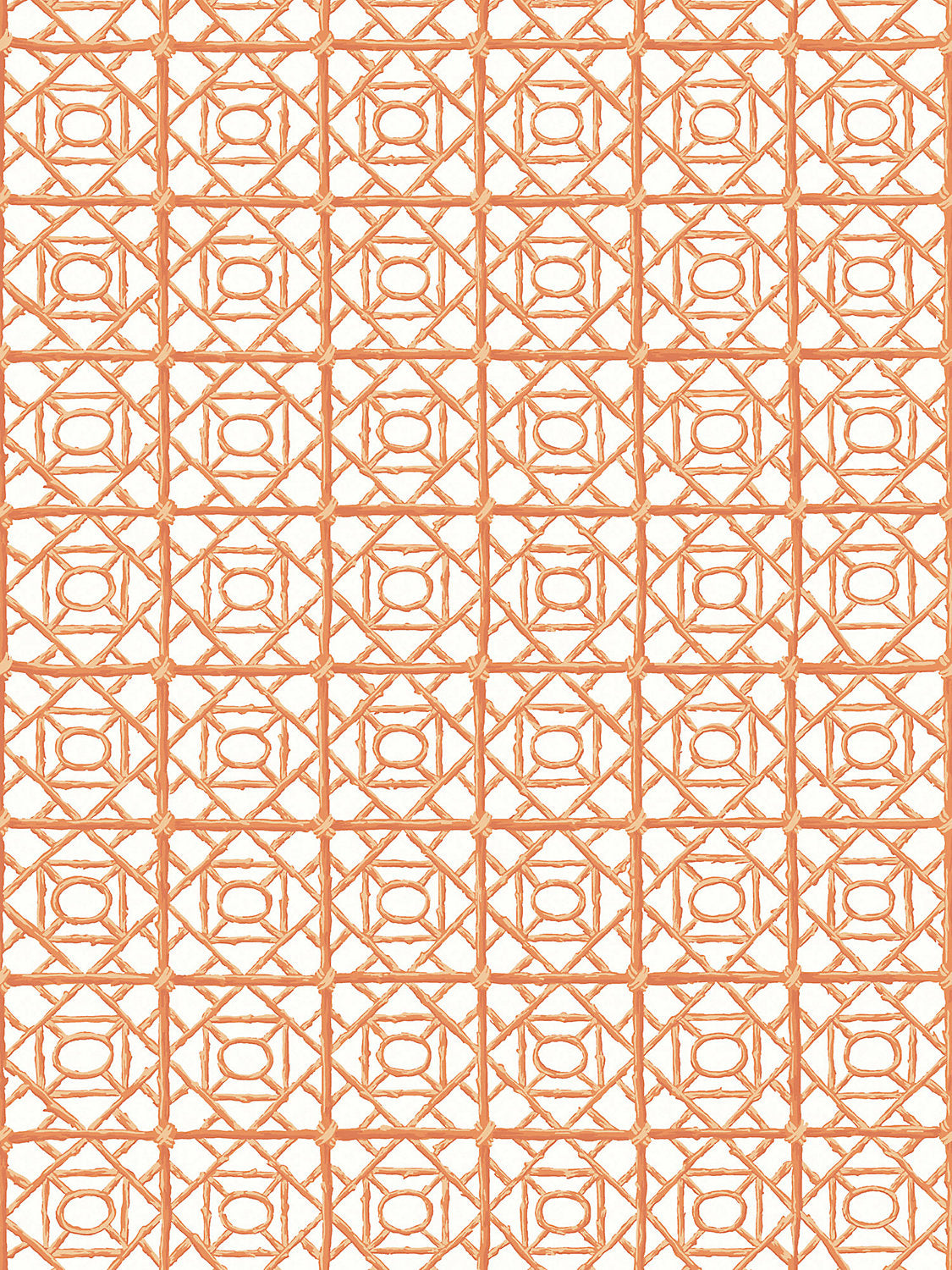 Ormond Fret Wallcovering - Tangerine - Scalamandre Wallpaper