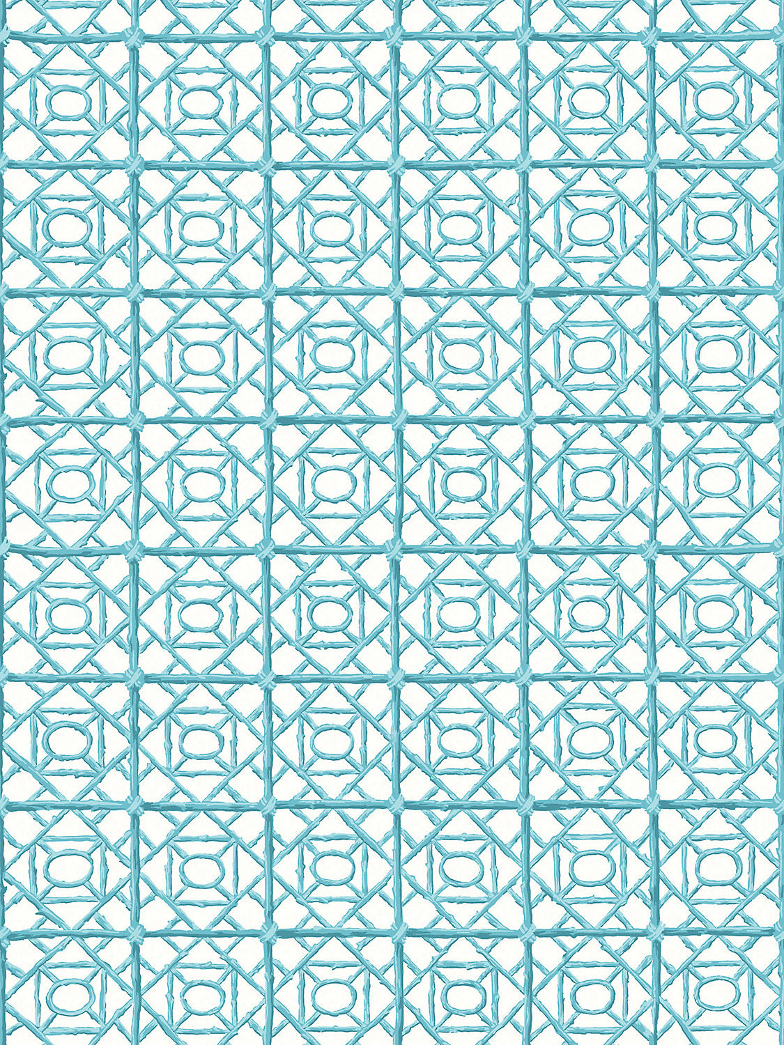 Ormond Fret Wallcovering - Aquamarine - Scalamandre Wallpaper
