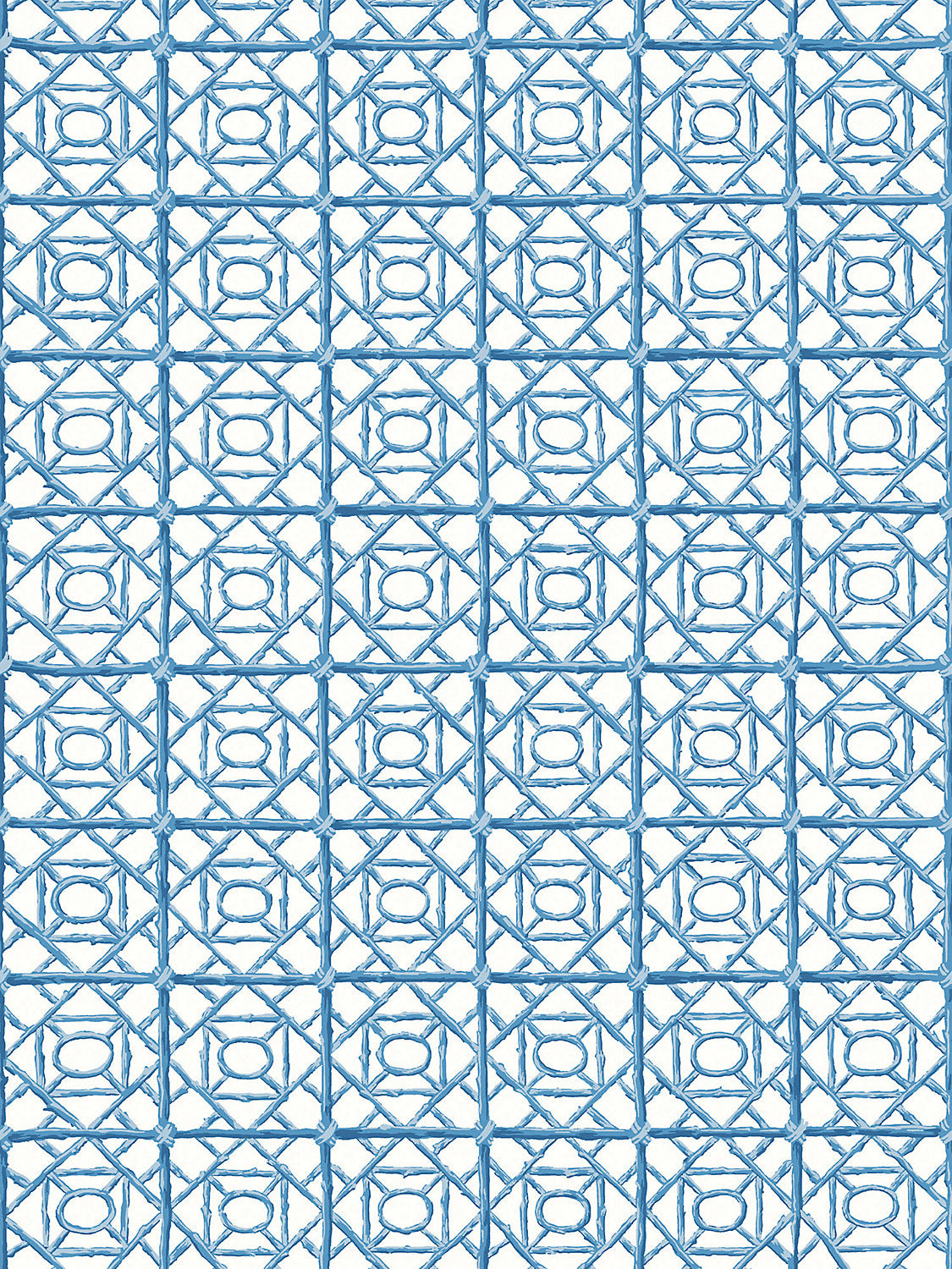 Ormond Fret Wallcovering - Cobalt - Scalamandre Wallpaper