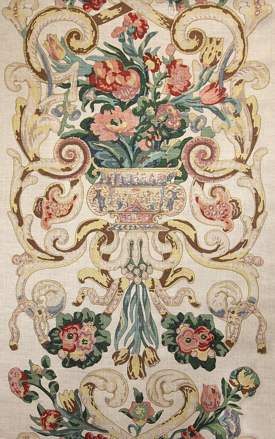Baroque Floral Canvas - Multicolor - Scalamandre Fabric