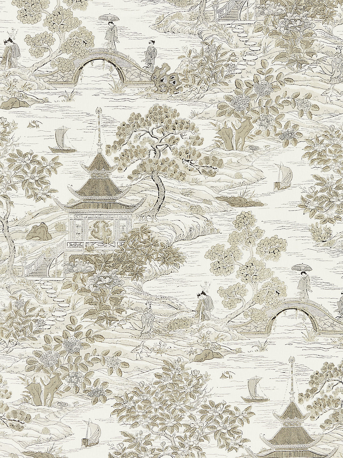 Satomi Hand Block Print - Pewter