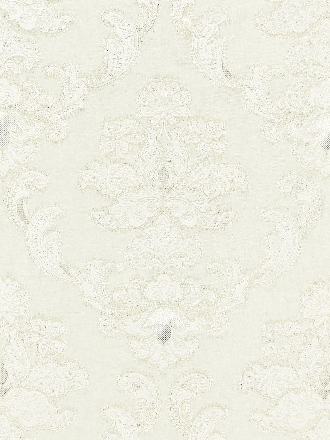 Cornelia Damask Embroidery - Ivory