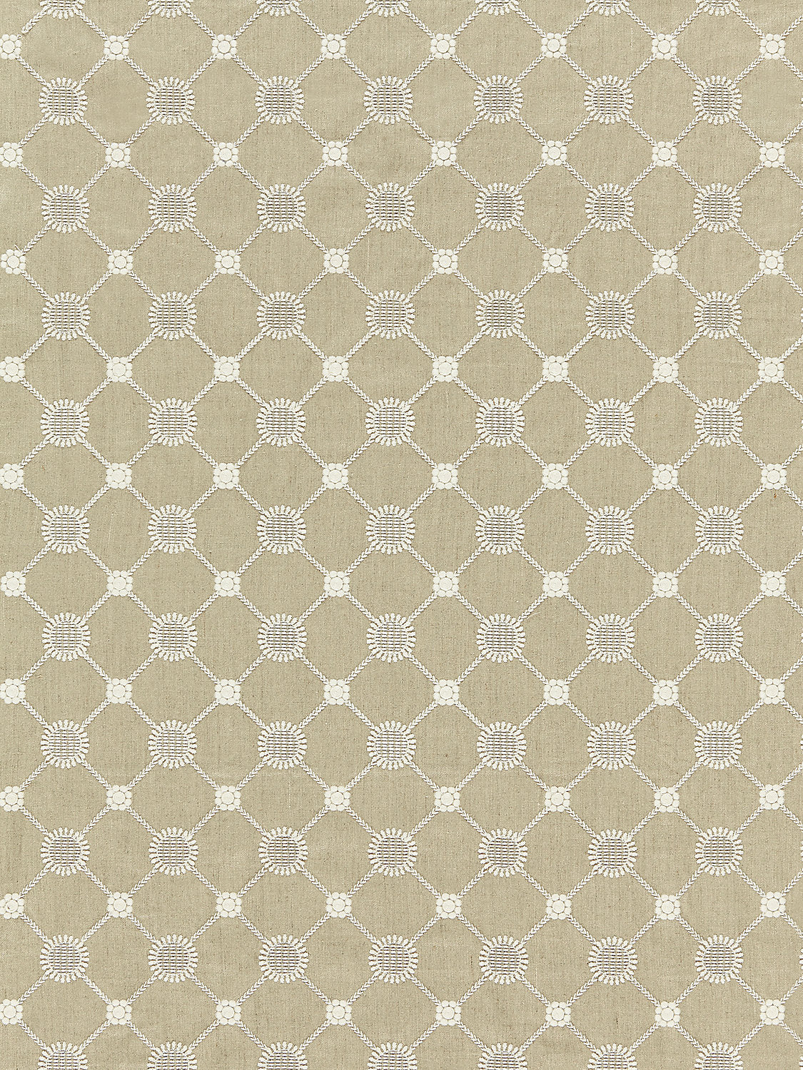 Gustavian Diamond - Flax - Scalamandre Fabric