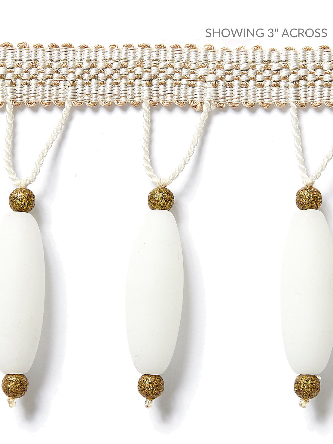 Vionnet Beaded Fringe - Alabaster
