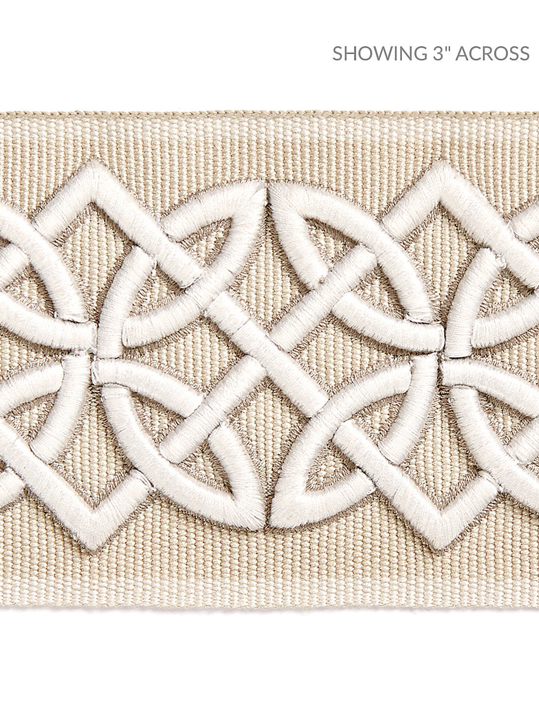 Celtic Embroidered Tape - Linen