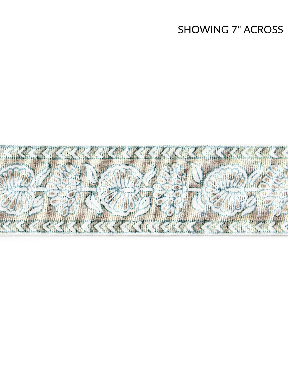 Tulsi Block Print Tape - Misty Island - Scalamandre Trim