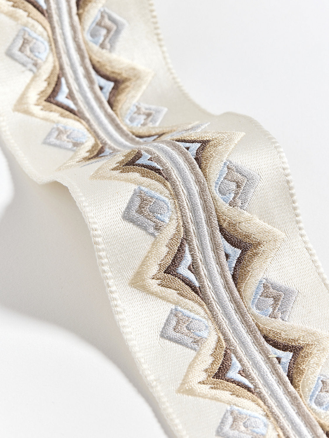 Flamme Embroidered Tape - Platinum - Scalamandre Trim