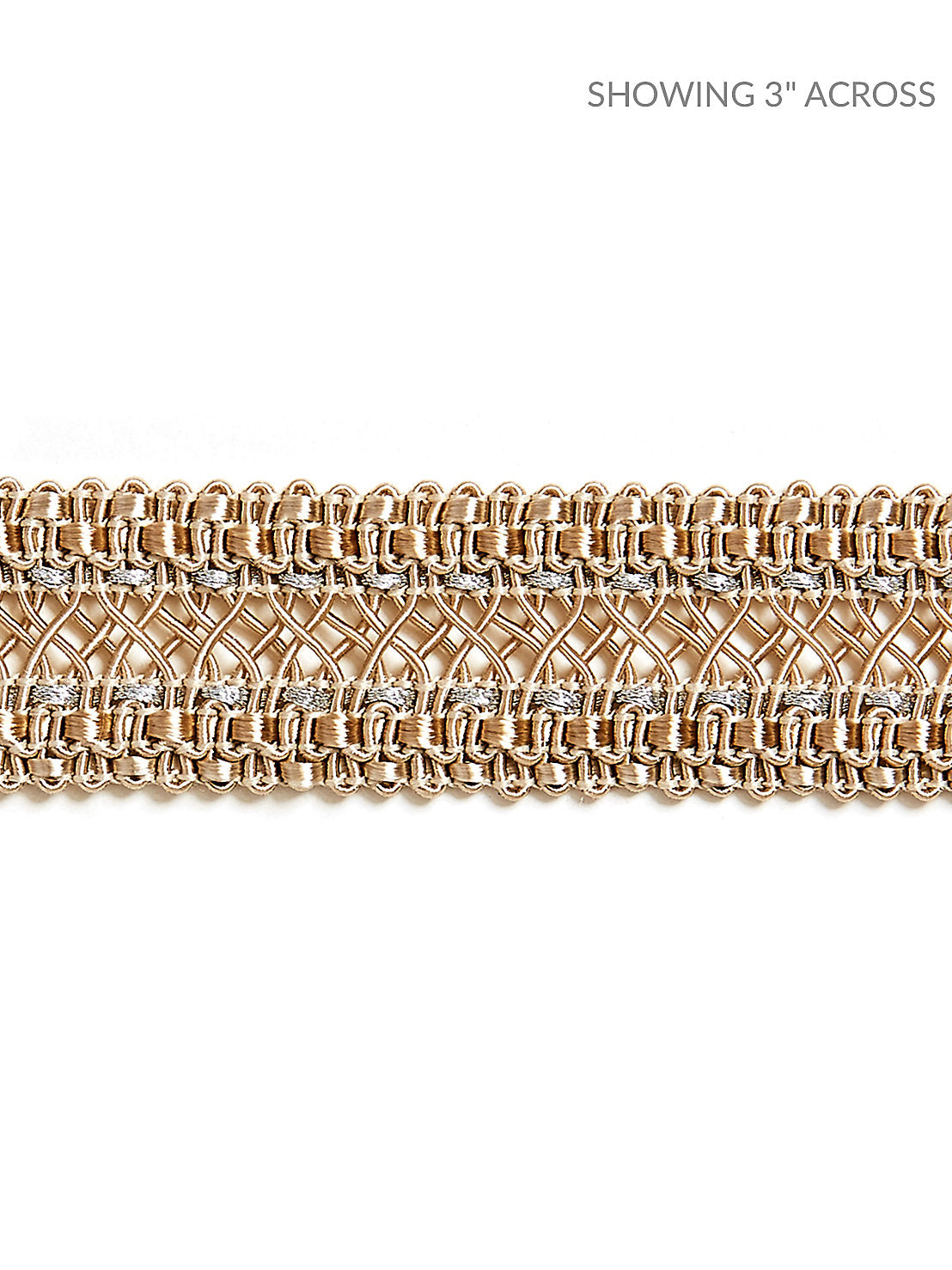 Selena Gimp Braid - Flax & Silver