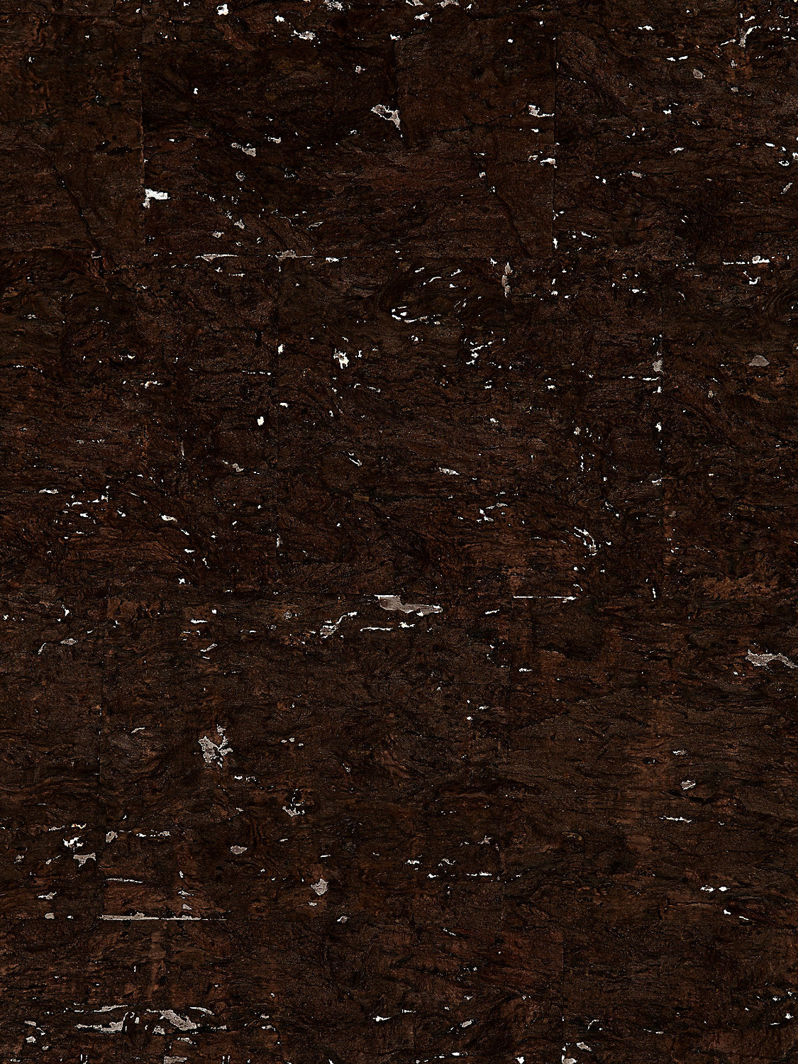 Carbonized Cork - Espresso & Silver - Scalamandre Wallpaper