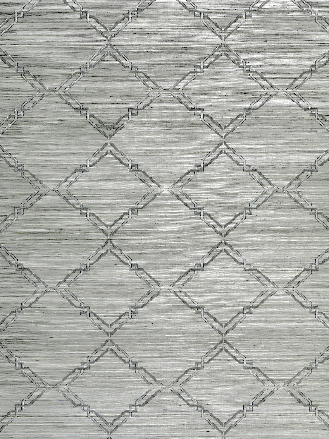 Monroe Embroidered Grasscloth - Glacier