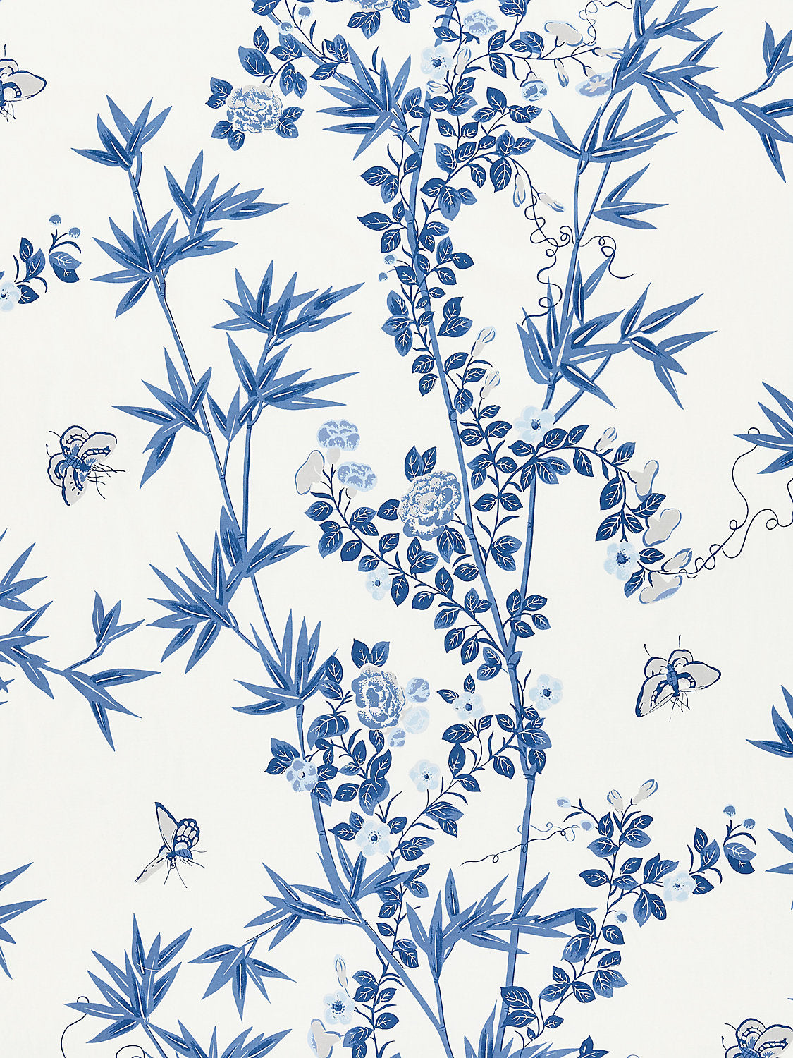 Jardin De Chine Print - Porcelain - Scalamandre Fabric