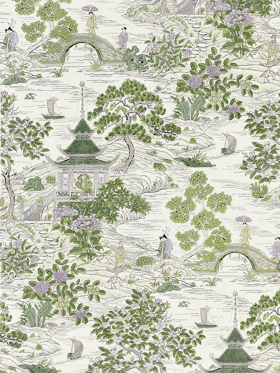 Satomi Hand Block Print - Lavender & Citron