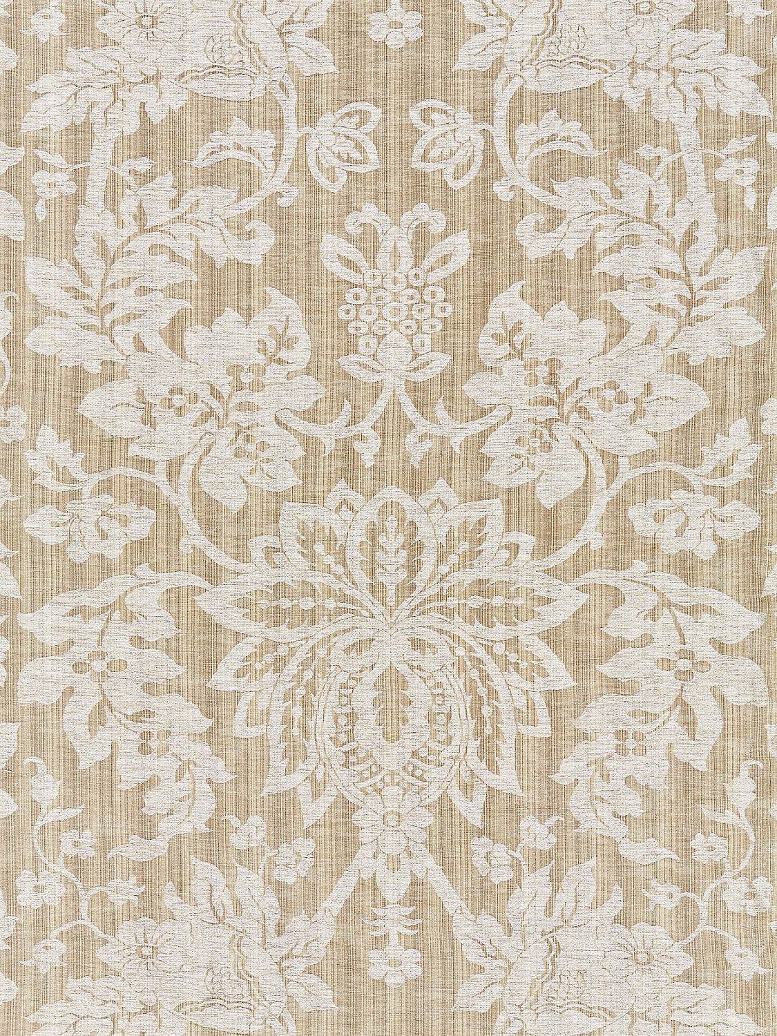 Metalline Damask - Flax