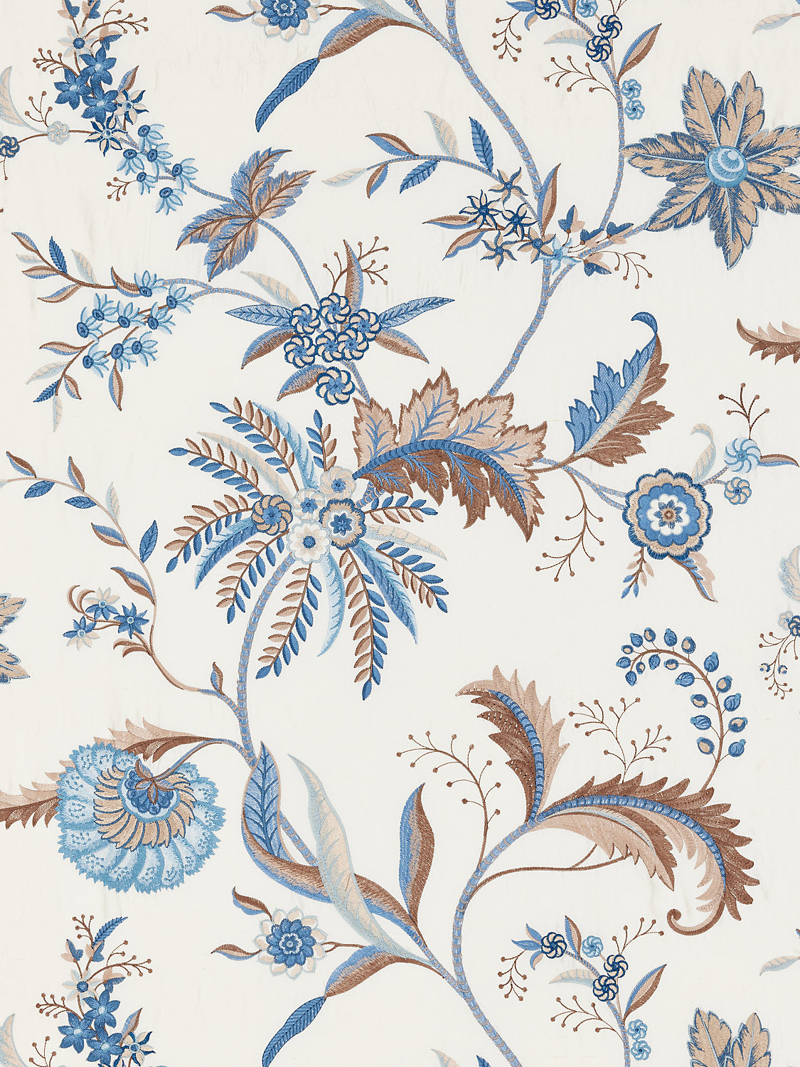 Seraphine Embroidered Silk - Sky And Stone