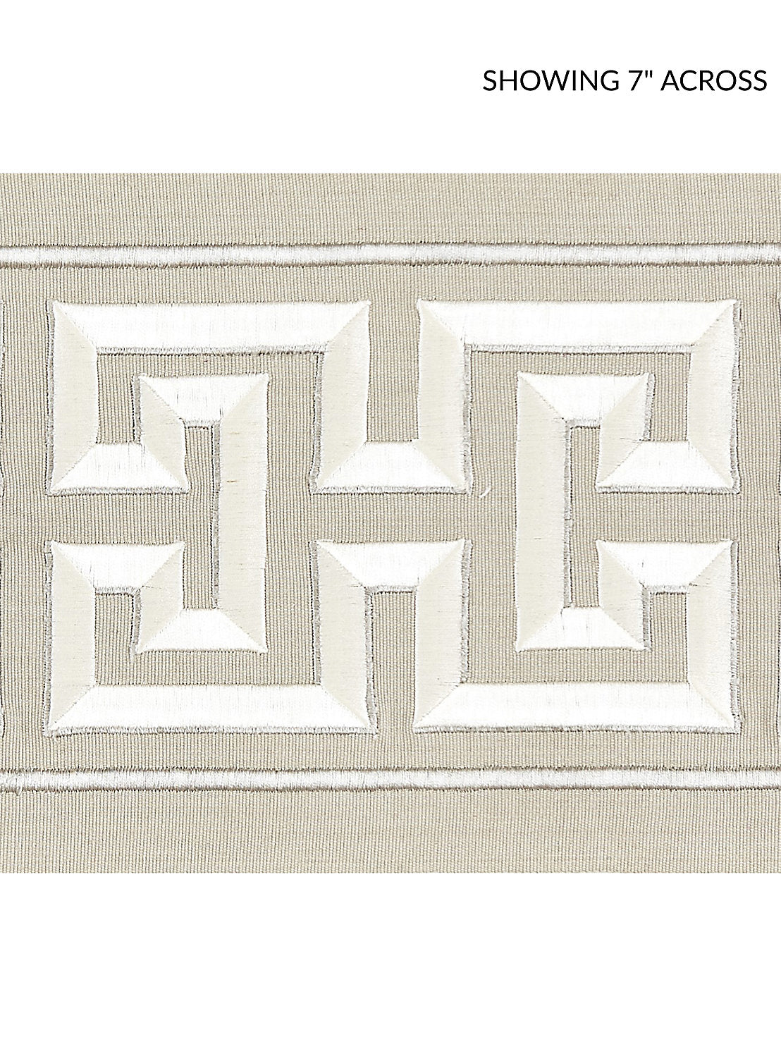 Imperial Embroidered Tape - Pearl Grey - Scalamandre Trim