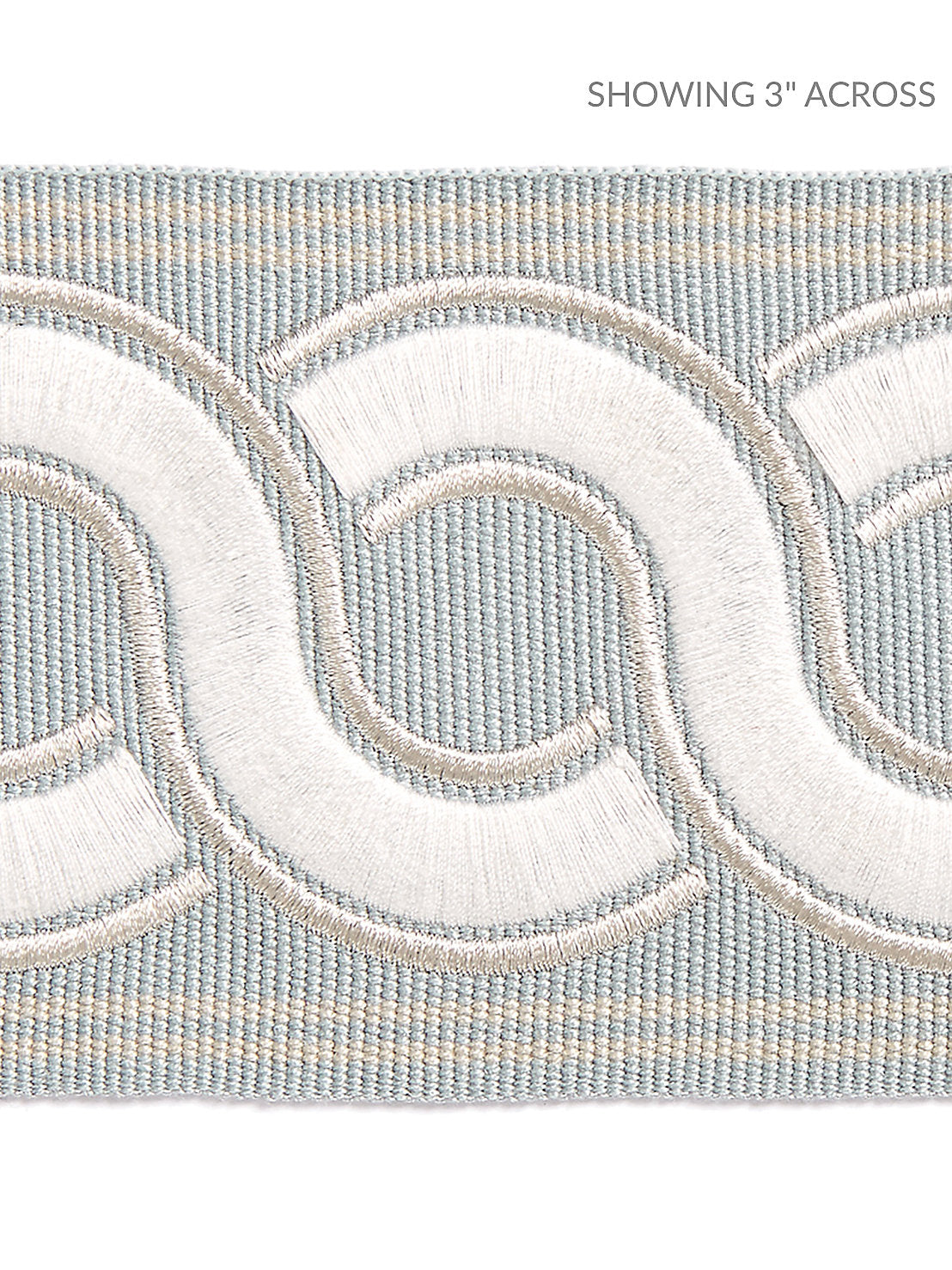Guilloche Embroidered Tape - Mineral - Scalamandre Trim