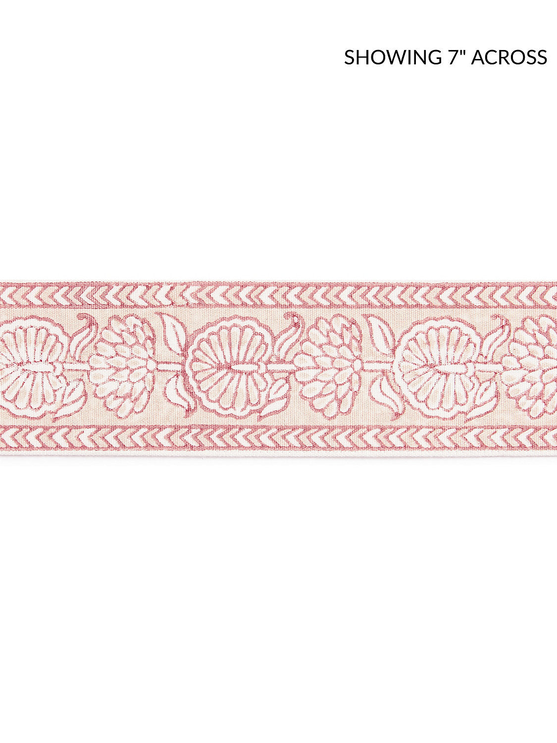 Tulsi Block Print Tape - Coral Spice