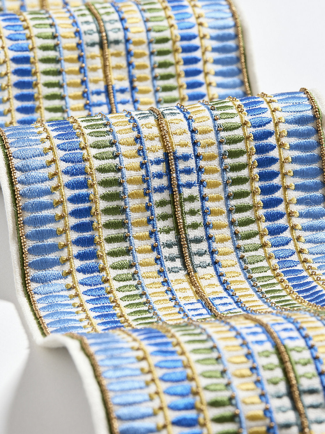 Amarna Embellished Tape - Nile Blue